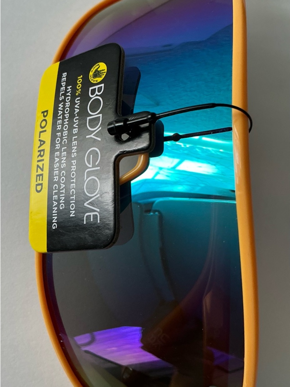 Body Glove Orange Frame Sunglasses with Blue Lenses